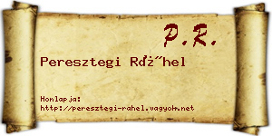 Peresztegi Ráhel névjegykártya